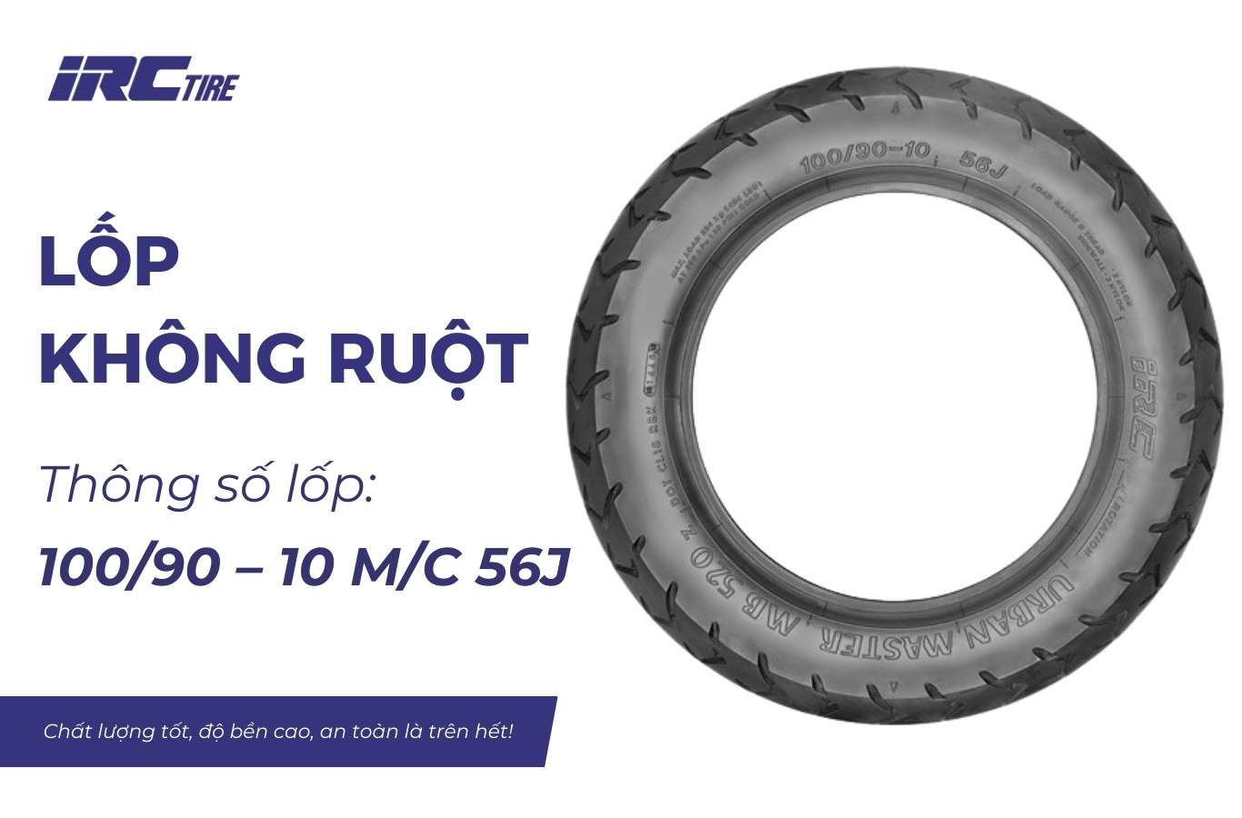 Mẫu lốp không ruột của IRC 